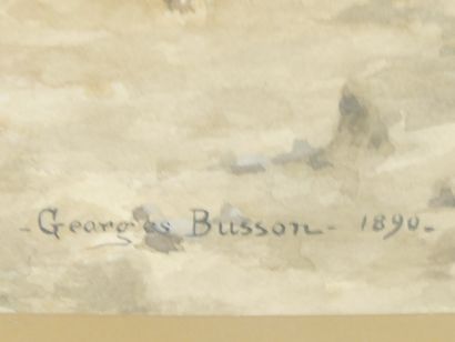 Georges BUSSON
Hunting scene,
Watercolor...