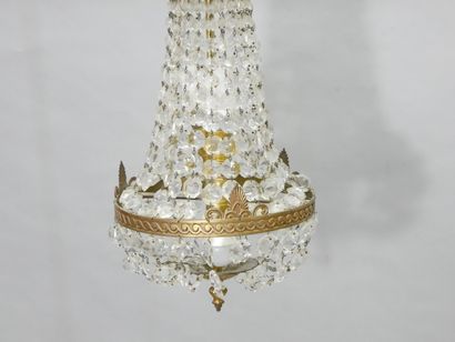 Crown-shaped ceiling light with pendants...
