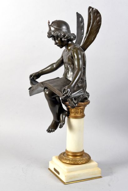 CHARRON A. 
Genius of science. 
Black patina...
