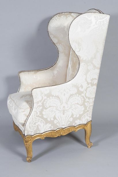 Regency style carved and gilded wood shepherd's...