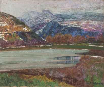 Victor CHARRETON (1864 - 1936)
Le lac Chambon...