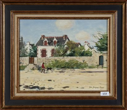 Jean Jacques RENE 
Maisons à St Pierre Quiberon,
Hst...