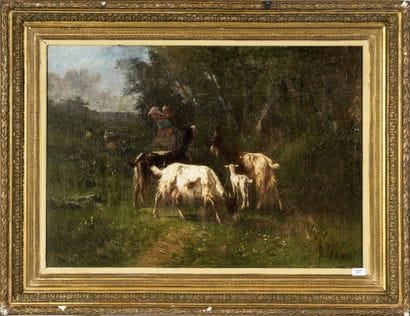 Antonio CORTES (1827 - 1908)
Bergère et ses...