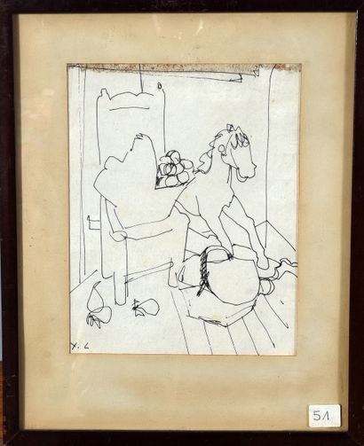 Jean COMMERE (1930 - 1986)
Scènes d’intérieur,
Trois...