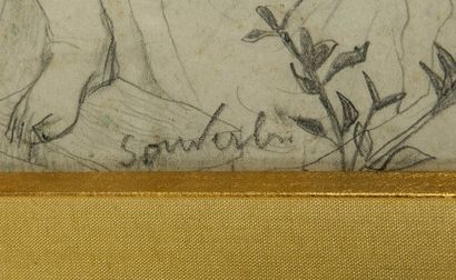 Jean SOUVERBIE (1891 - 1981)
Baigneuse,
Dessin...