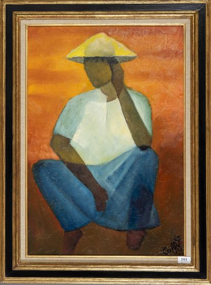 Louis TOFFOLI (1907-1999)
Le chinois orange,
Hst...