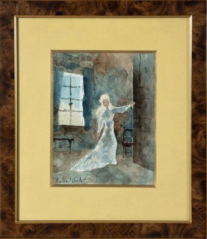 Roland OUDOT (1897 - 1981)
The green dress,...
