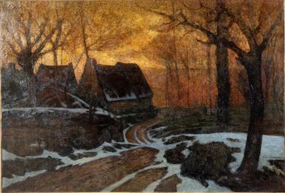 Victor CHARRETON (1864 - 1936)
Breton cottages...