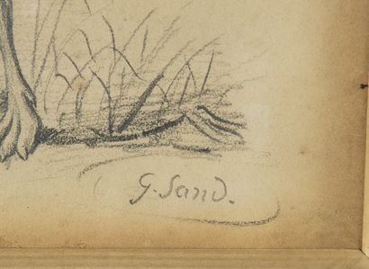 George SAND
Lévrier,
Dessin au crayon sbd,...