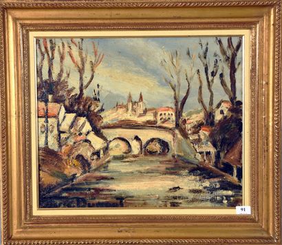 Pierre DUMONT (1884 - 1936)
Bridge,
Hst sbg,...