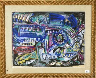 Emile HECQ (1924 - 2009)
Sans titre,
Gouache...
