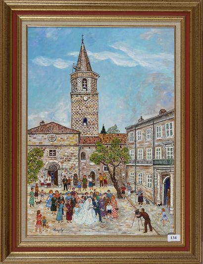 CHAZALY (né en 1926)
Mariage à la cathédrale...