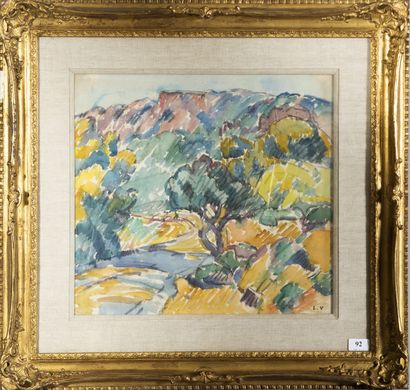 Louis VALTAT (1869 - 1952)
Landscape,
Watercolor,...