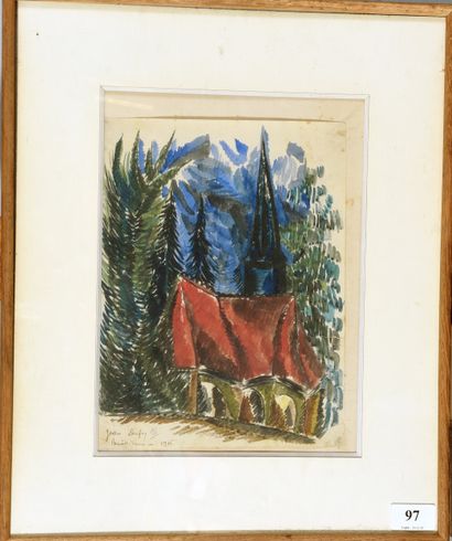 Jean DUFY (1888 - 1964)
Benoîte Vaux, 1916,
Watercolor...