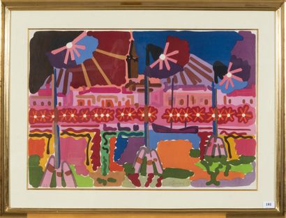 Charles LAPICQUE
Paysage aux trois grands...
