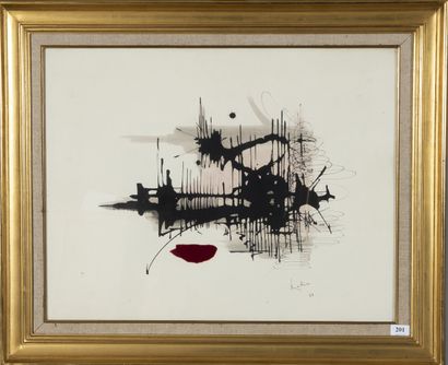 Georges MATHIEU (1921 - 2012)
« Tchen »,
Technique...