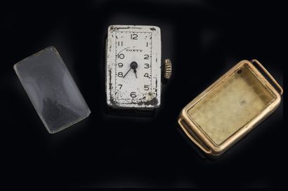 Yellow gold (750 thousandths) watch case....