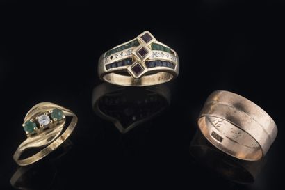 Three worn rings, deformations and missing...