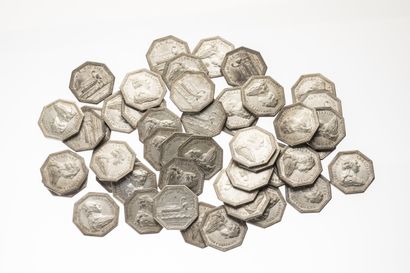 46 silver tokens from the Bordeaux Chamber...