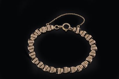 Flexible bracelet in yellow gold (750 thousandths)...