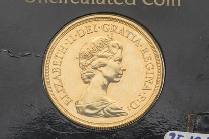 Elizabeth II gold coin, 1984 
Weight : 39,9...