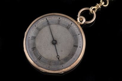 Yellow gold (750 thousandths) gousset watch....
