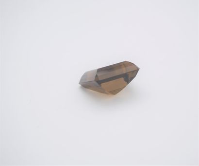 Large square faceted smoky quartz weighing...