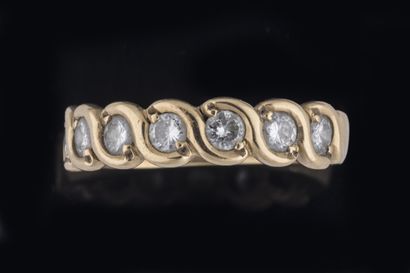 Braided yellow gold (750 thousandths) half...