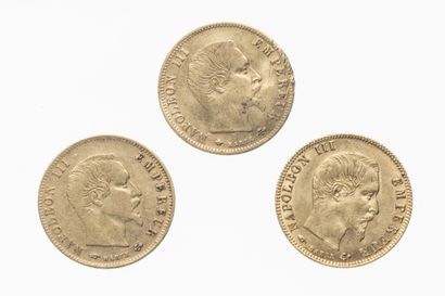 3 pieces of 5 francs gold