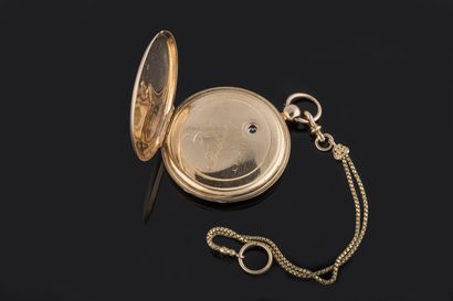 Yellow gold (750 thousandths) gousset watch....