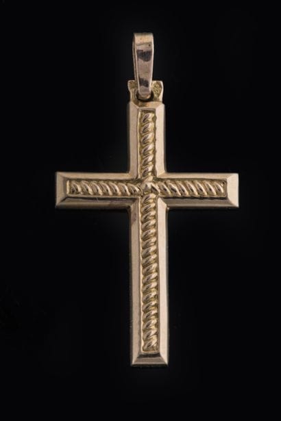 Cross pendant in yellow gold (750 thousandths)....