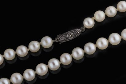 Collier shocker de 82 perles de culture blanches...