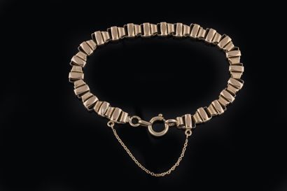 Flexible bracelet in yellow gold (750 thousandths)...