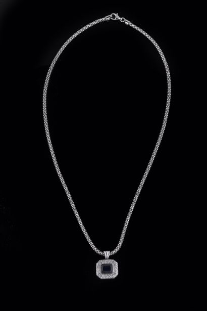 Necklace in white gold (750 thousandths)...