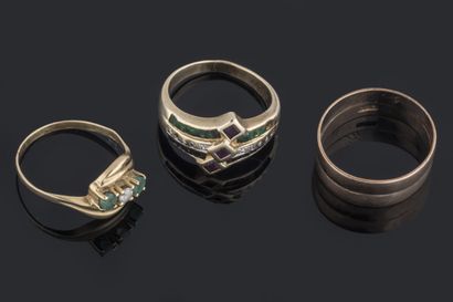 Three worn rings, deformations and missing...