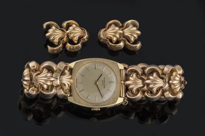 Ladies' wristwatch in yellow gold (750 thousandths)....