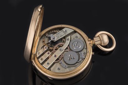 Yellow gold (750 thousandths) gousset watch...