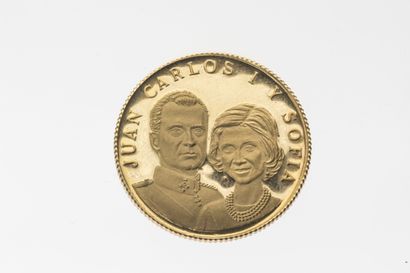1 Coin Juan Carlos and Sofia yellow gold...