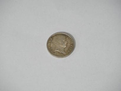 Napoleon I barehead silver half franc of...