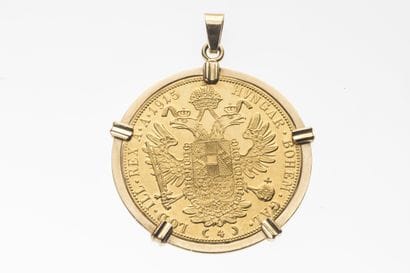 4 Ducat François Joseph I 1915 gold pendant...