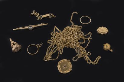 Lot of jewelry including accidental yellow...