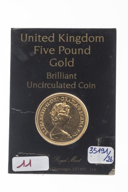 Elizabeth II gold coin, 1984 
Weight : 39,9...