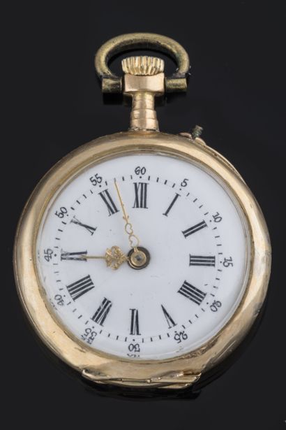 Yellow gold (750 thousandths) collar watch...