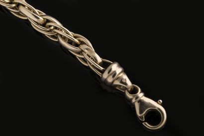 Bracelet maille torsade en or jaune (750...