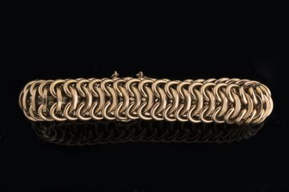 American link style bracelet with interlaced...