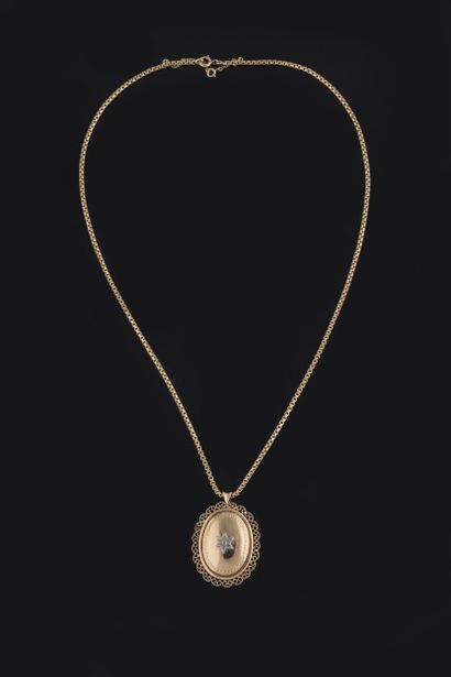 Two pieces of jewelry in yellow gold (750...