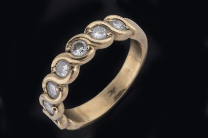 Braided yellow gold (750 thousandths) half...