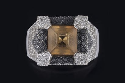 Square dome ring centered on a square cut...