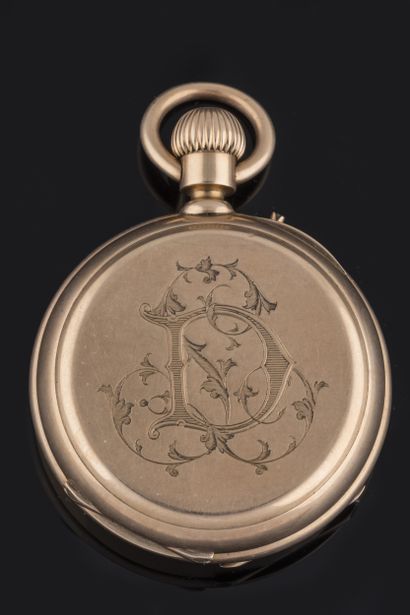 Yellow gold (750 thousandths) gousset watch...
