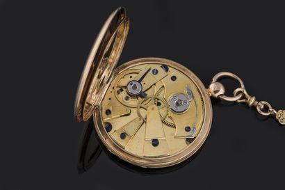 Yellow gold (750 thousandths) gousset watch....